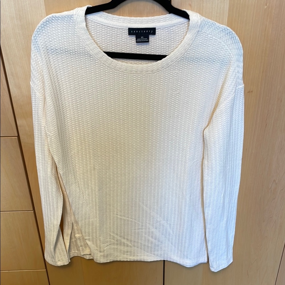 Sanctuary Cream Textured Women's Top